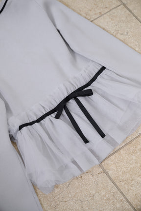 Daria Tulle Frill Knit Cardigan