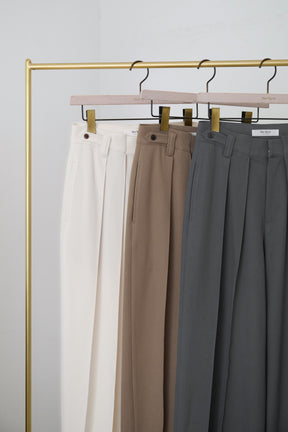 Belted Soft-Touch Wide-Leg Pants