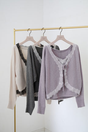 Gina Lace-Knit Ensemble