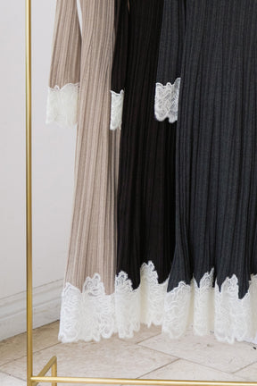 Tullia Lace-Hem Knit Dress