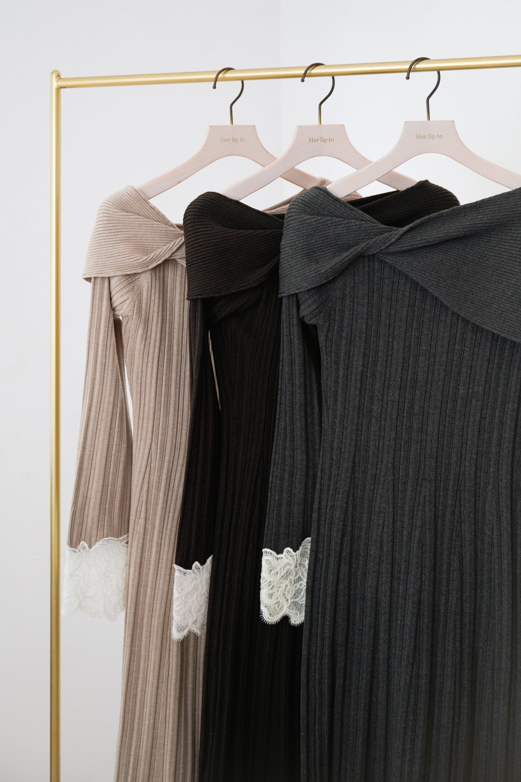 Tullia Lace-Hem Knit Dress