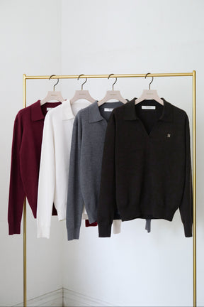 H Logo Skipper Knit Top
