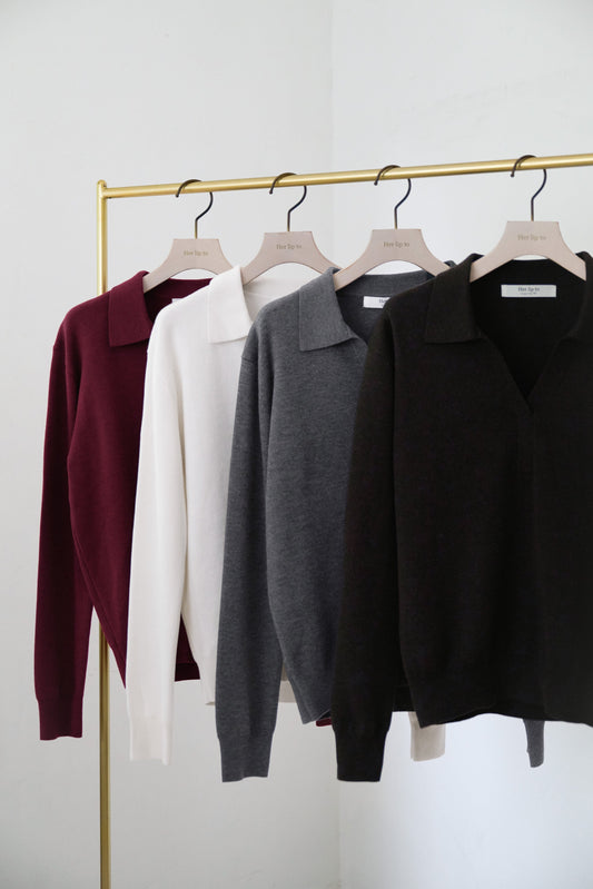 H Logo Skipper Knit Top