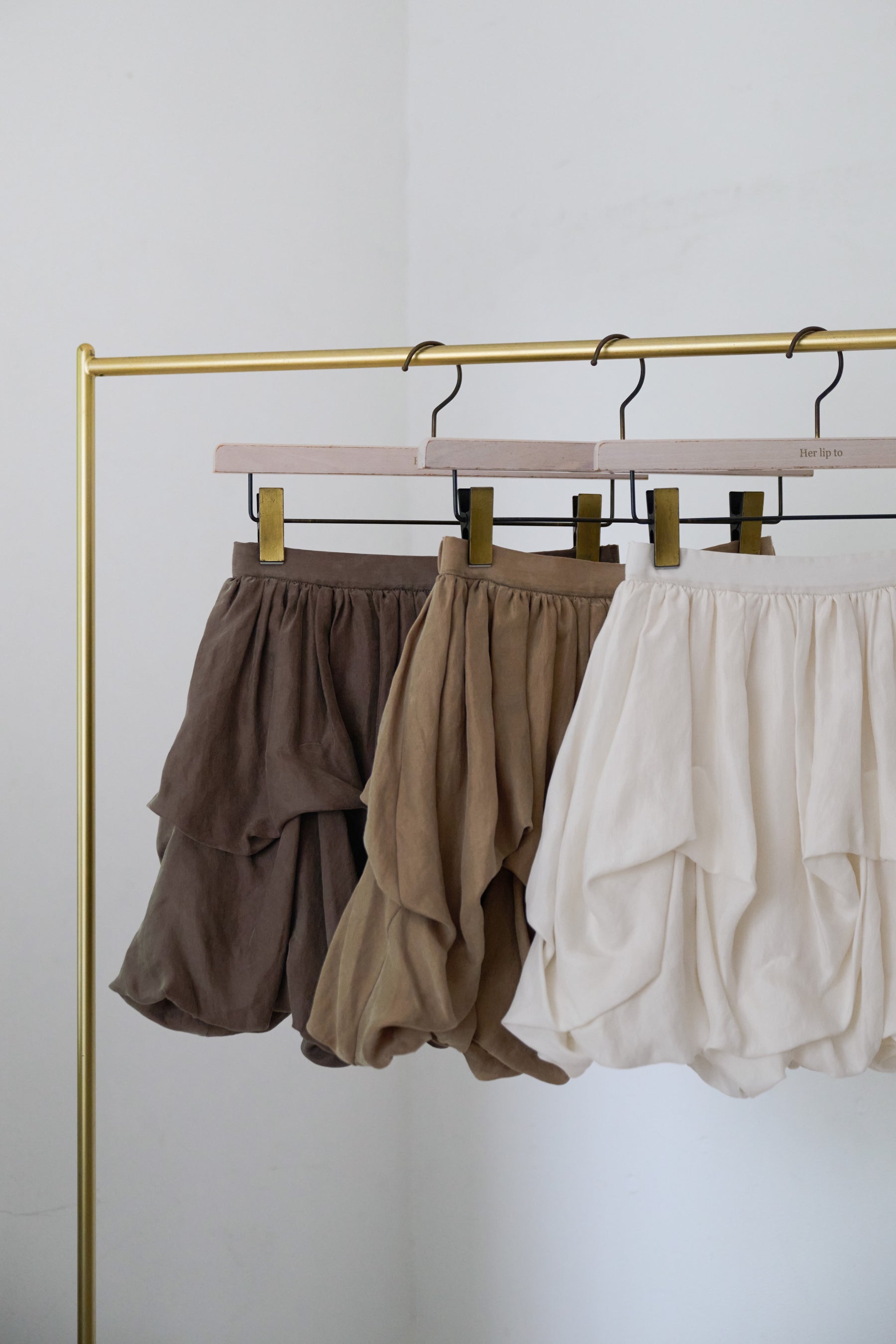 Random Tucked Satin Mini Skirt