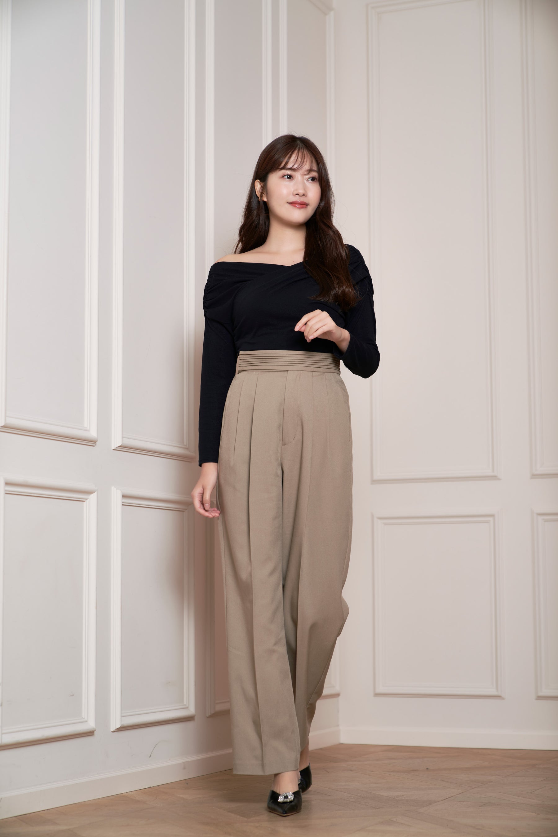 herlipto Manhattan Wide Leg Pants S-