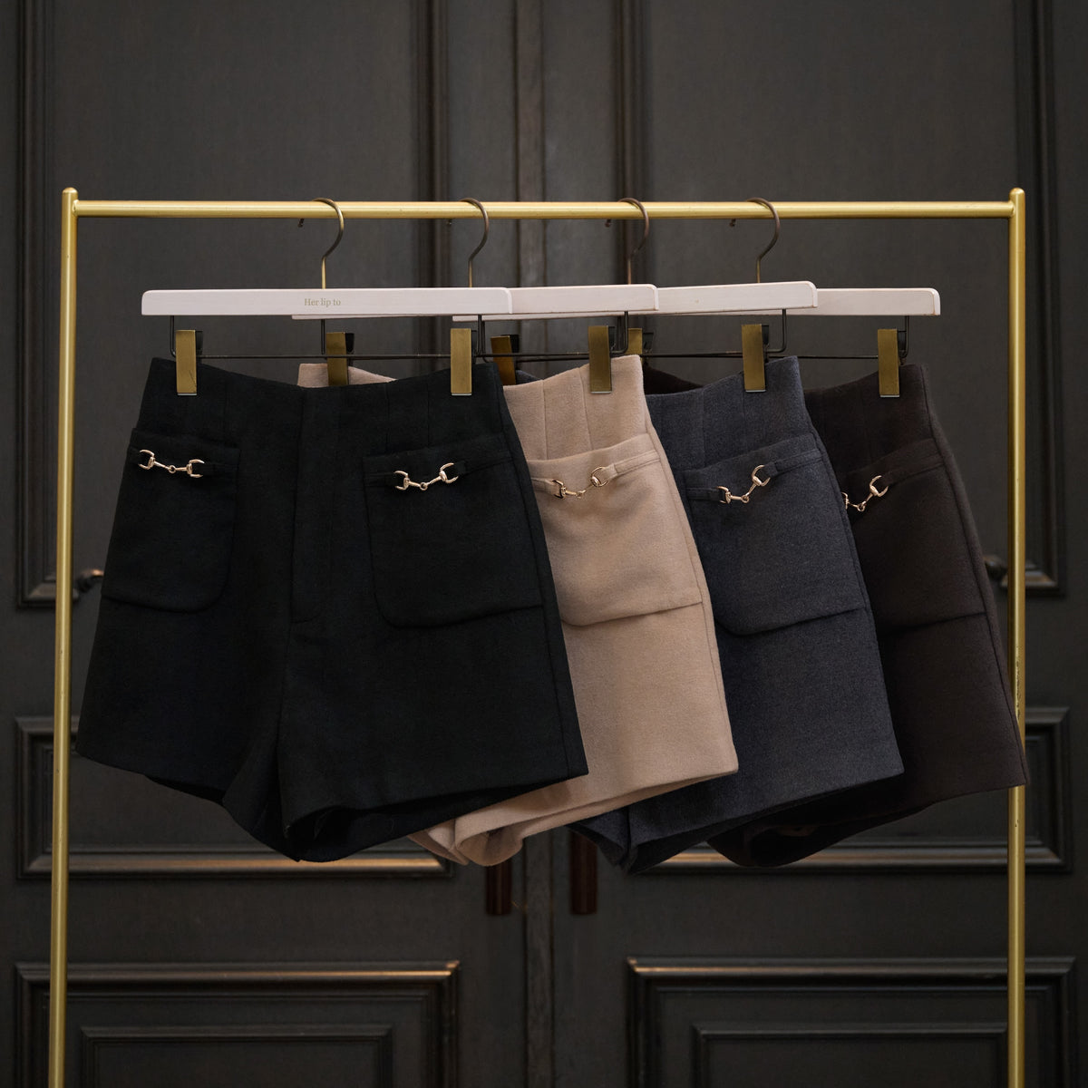 Ships in early October] Colette Gold Bit Shorts