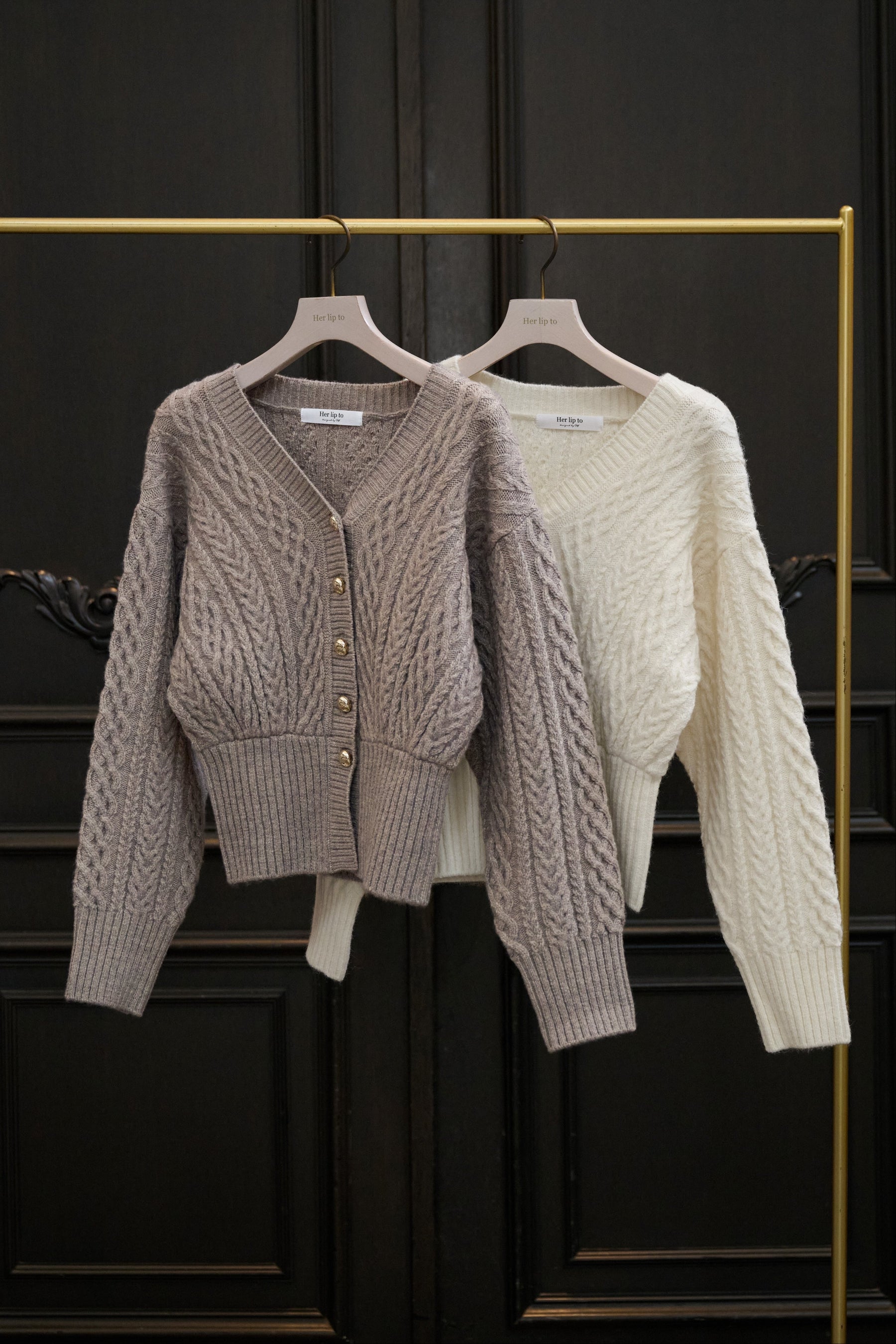 Plume Cable-Knit Cardigan