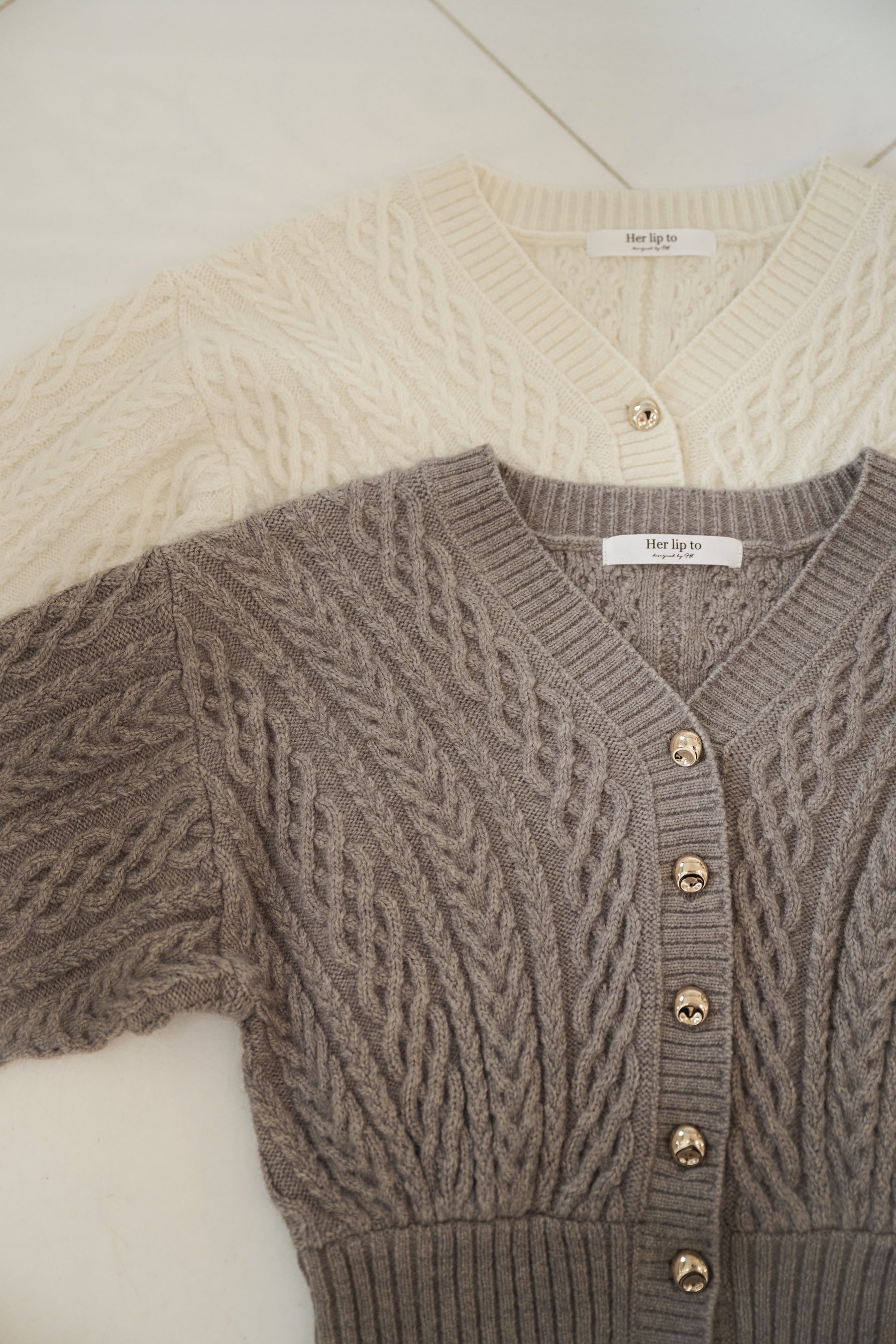 Plume Cable-Knit Cardigan