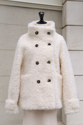 [Ships in mid October] Penelope Faux Fur Double-Breasted Coat