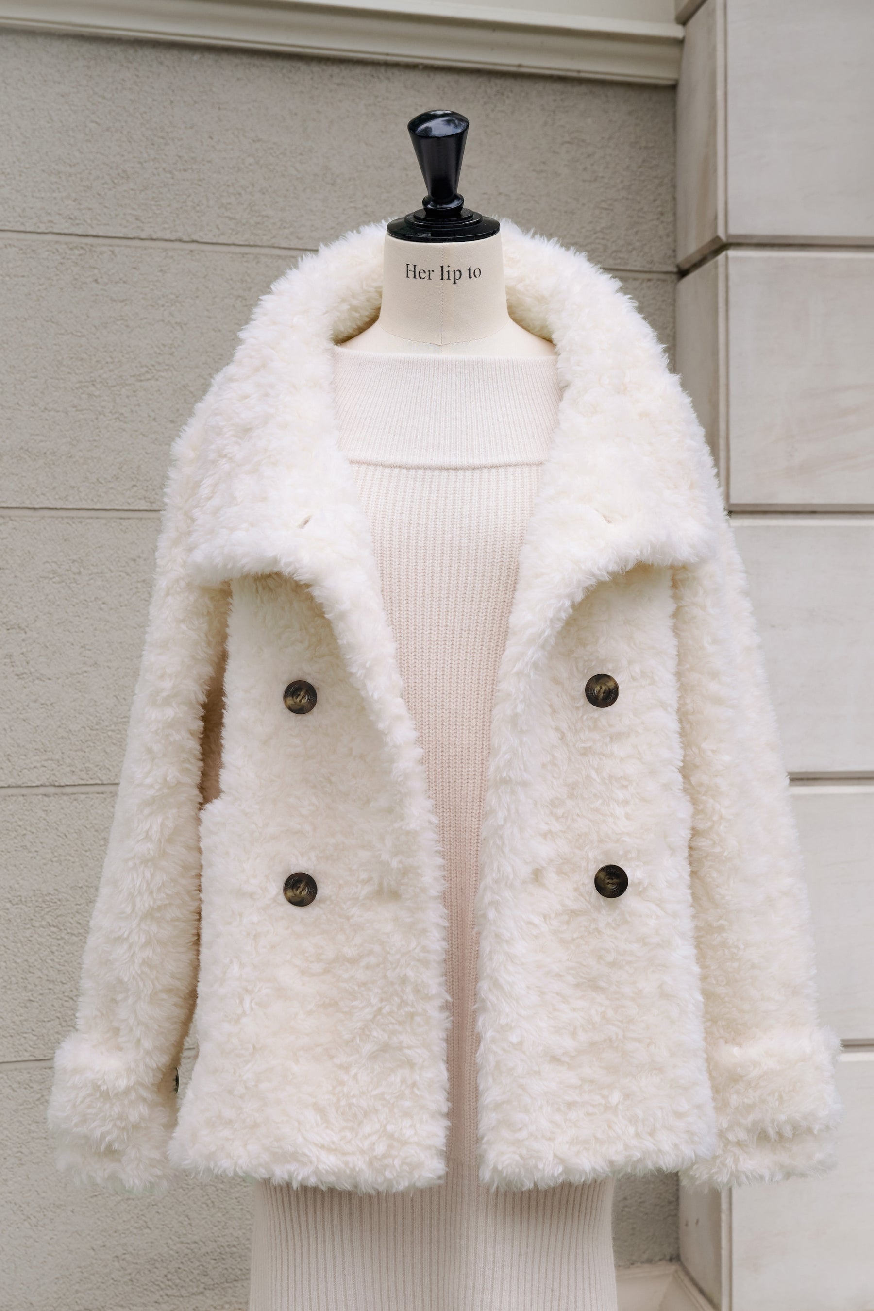 [Ships in mid October] Penelope Faux Fur Double-Breasted Coat