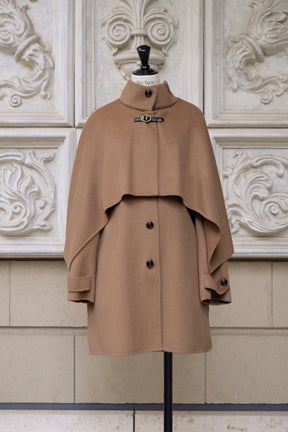 【10月下旬発送】Wool Rever Layered Cape Coat