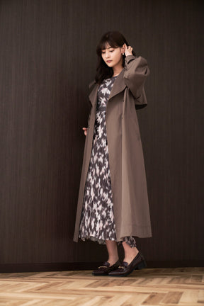 Blurring Pleated Long Dress