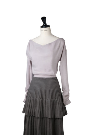 Soft Pleated Tiered Knit Dress