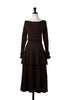 Soft Pleated Tiered Knit Dress