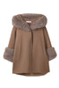 【10月中旬発送】Madeleine Faux Fur-Trimmed Rever Coat