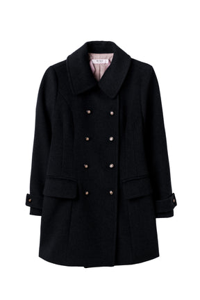 Wool-Blend Tailored Peacoat