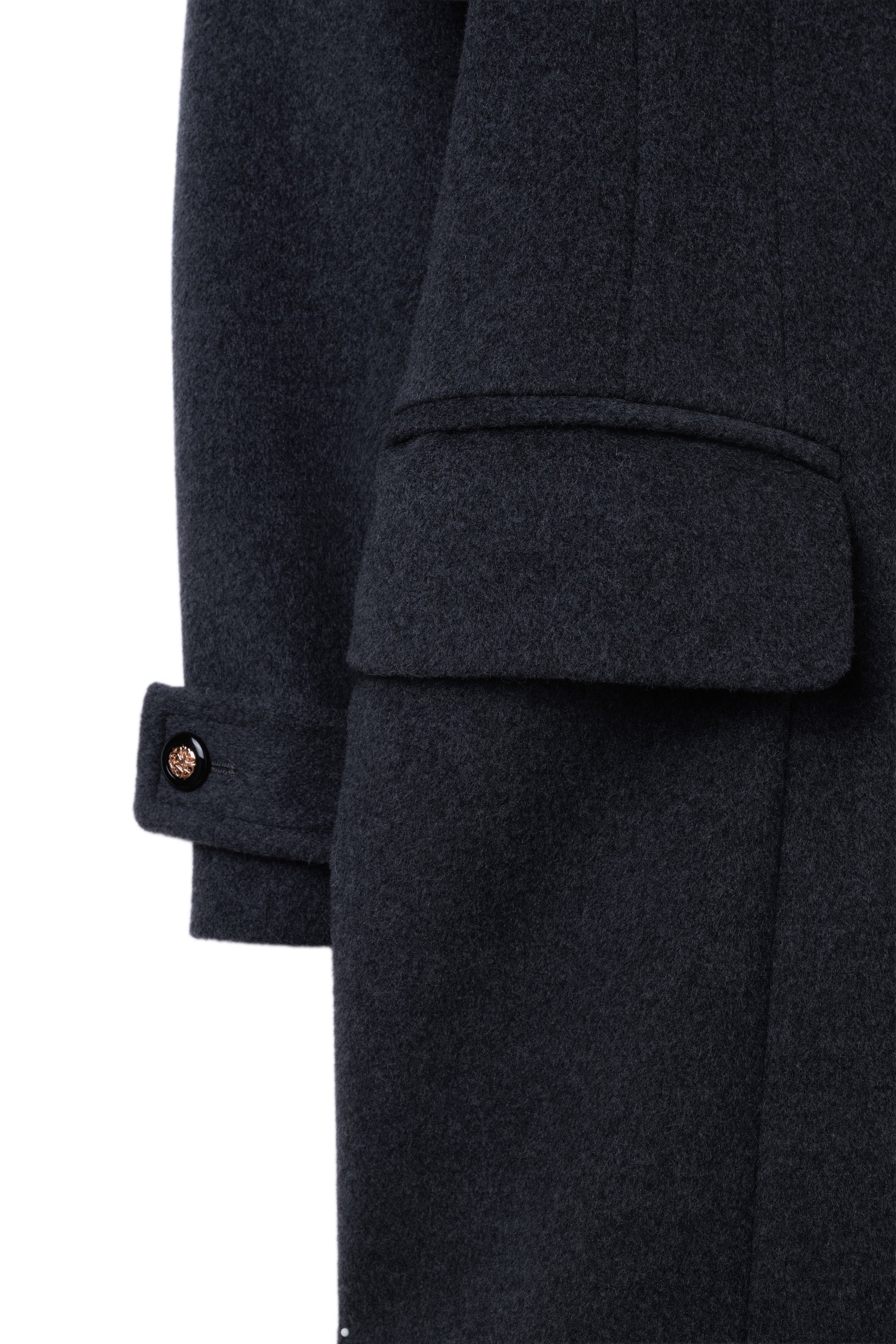 Wool-Blend Tailored Peacoat