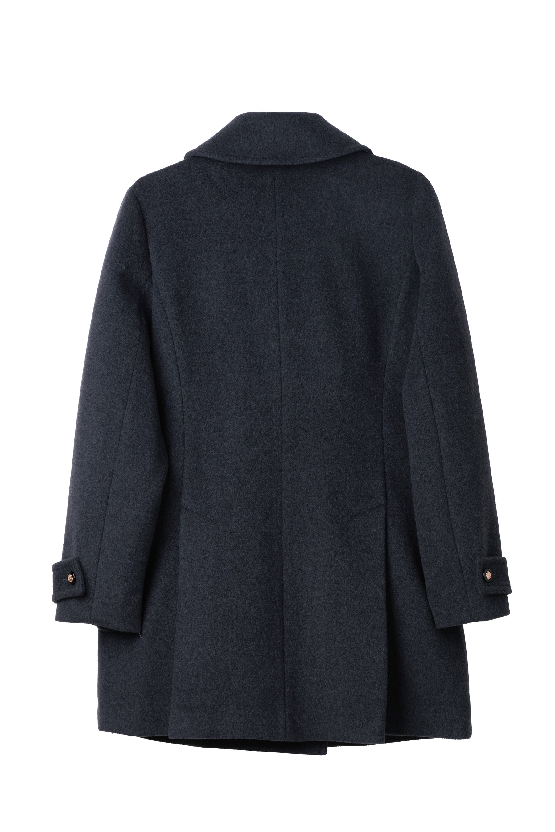 Wool-Blend Tailored Peacoat