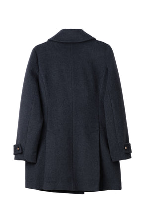 Wool-Blend Tailored Peacoat