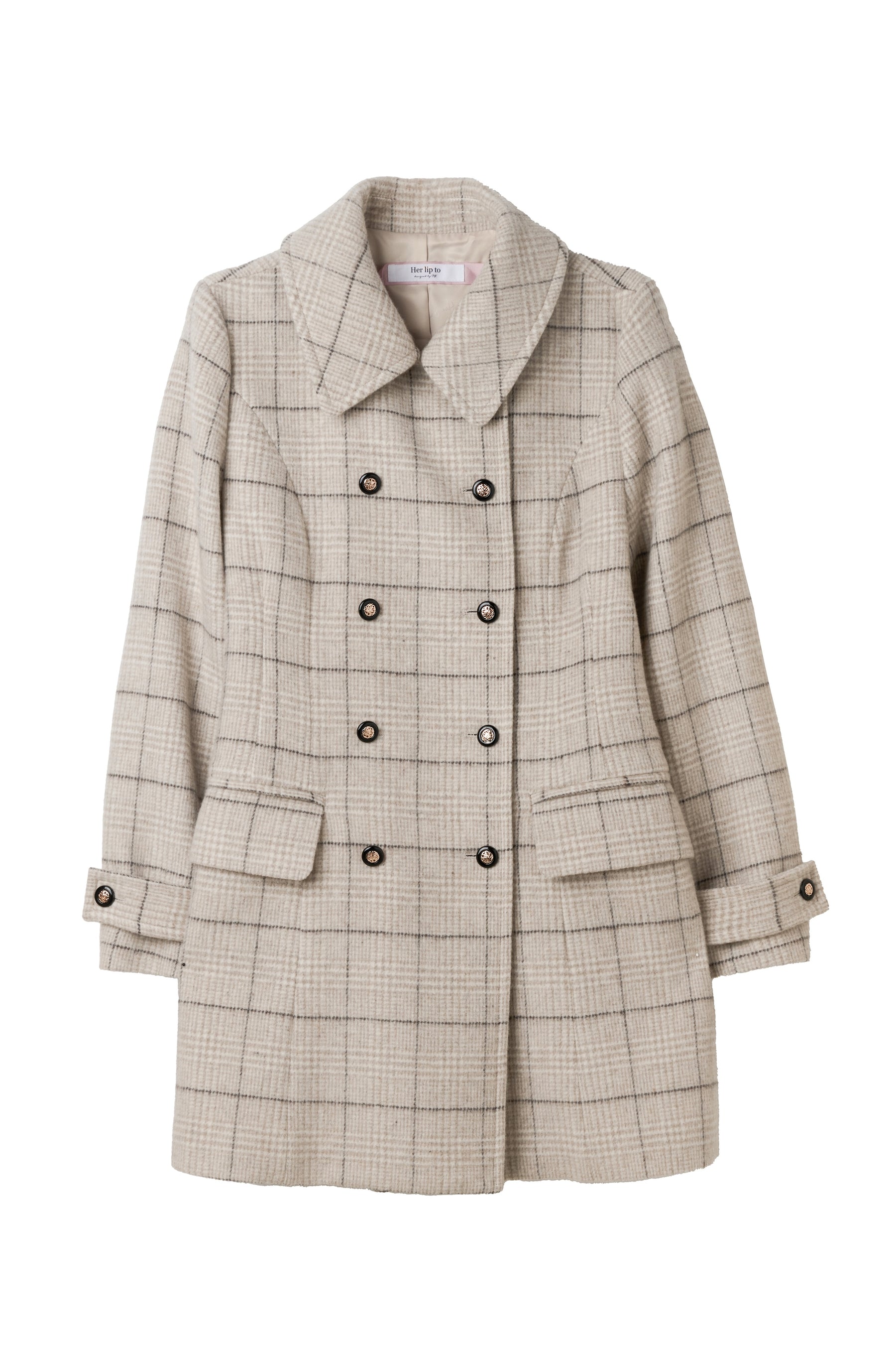 Wool-Blend Tailored Peacoat