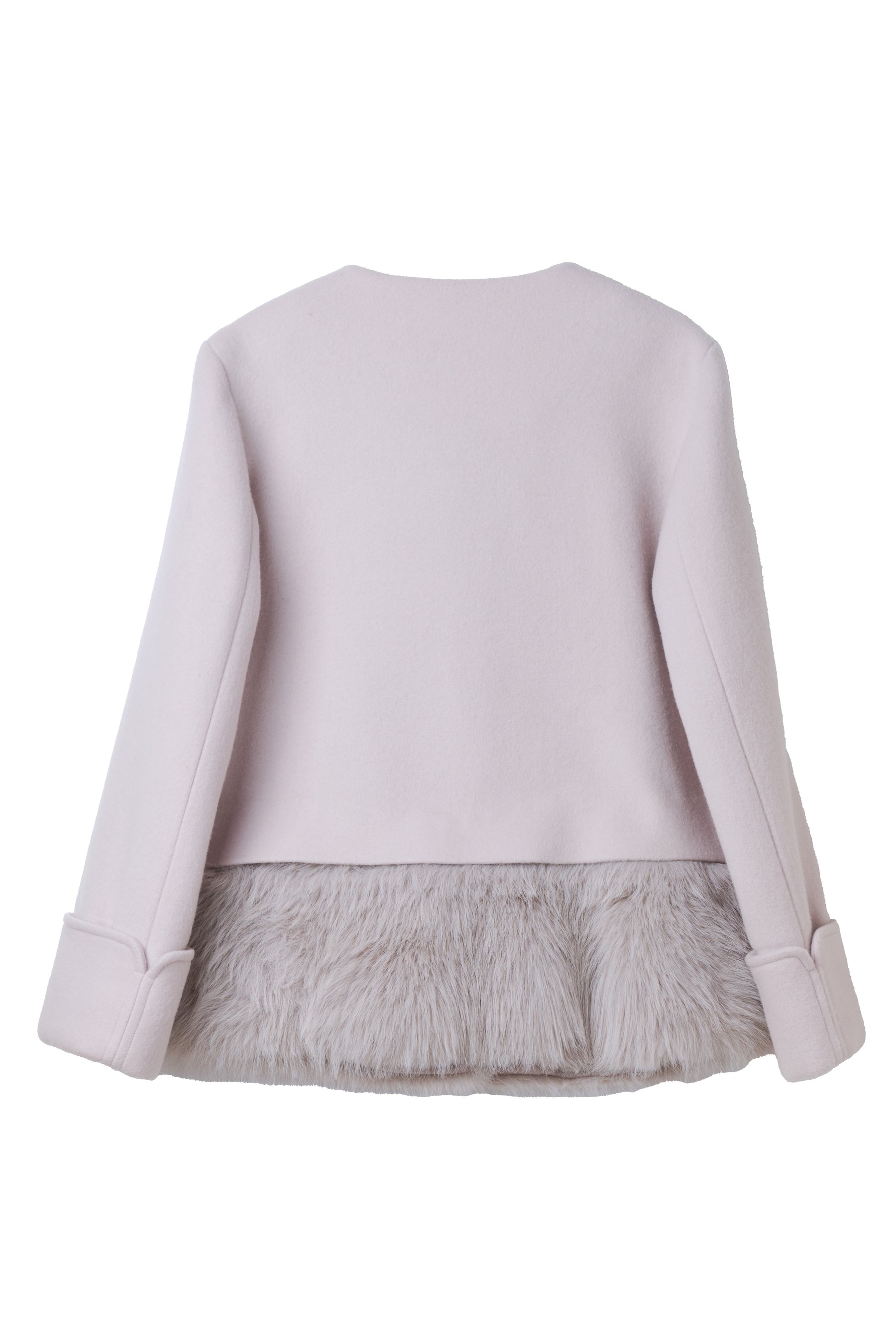 【10月中旬発送】Joana Faux Fur-Hem Wool Coat