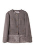 【10月中旬発送】Joana Faux Fur-Hem Wool Coat