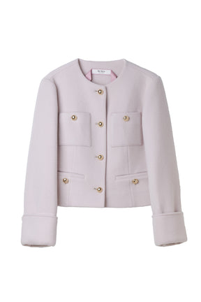【10月中旬発送】Joana Faux Fur-Hem Wool Coat