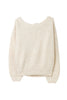 Back-Ribbon Twinkle Knit Top