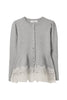 Elin Lace-Hem Cardigan