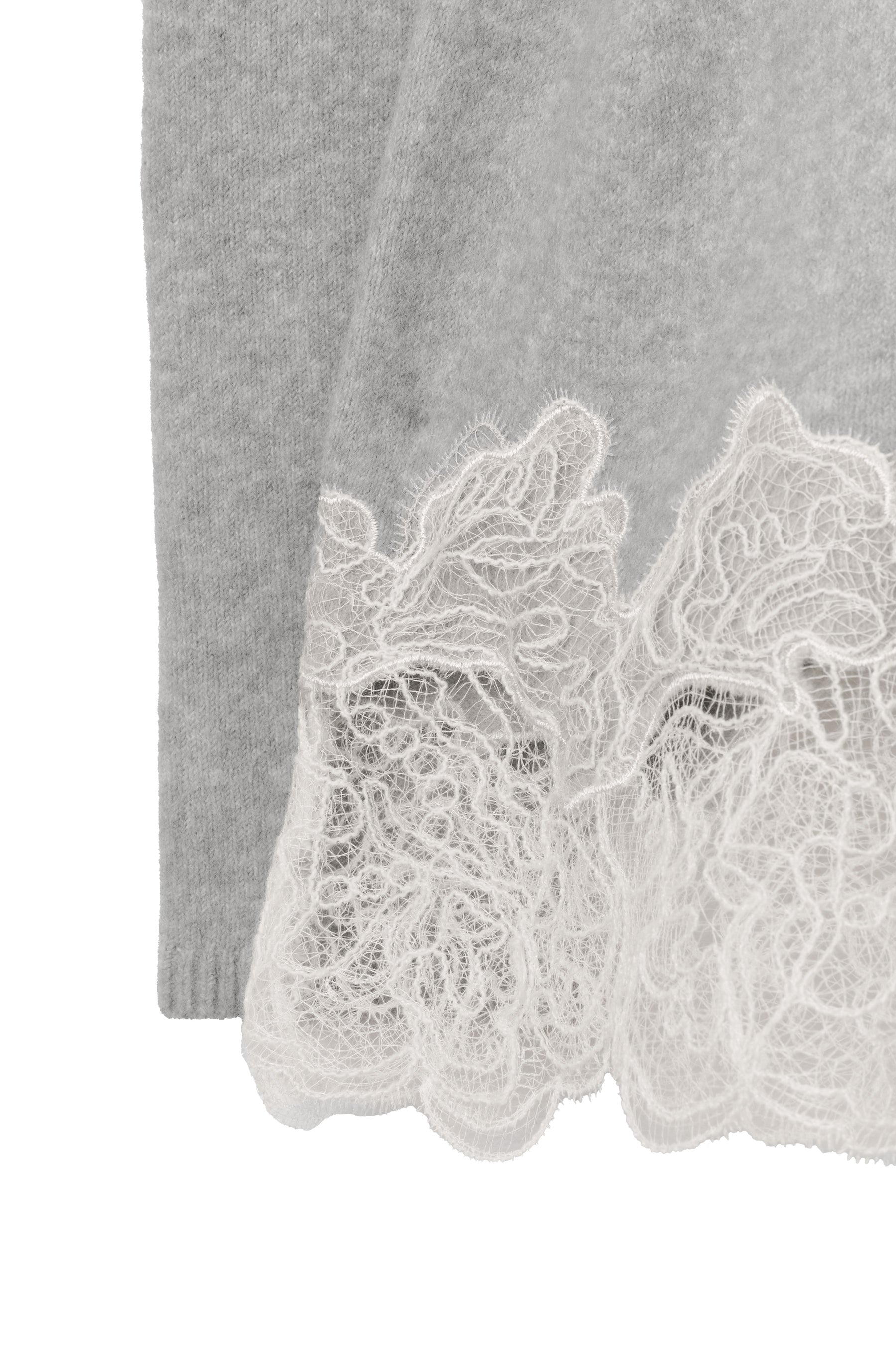 Elin Lace-Hem Cardigan