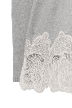 Elin Lace-Hem Cardigan