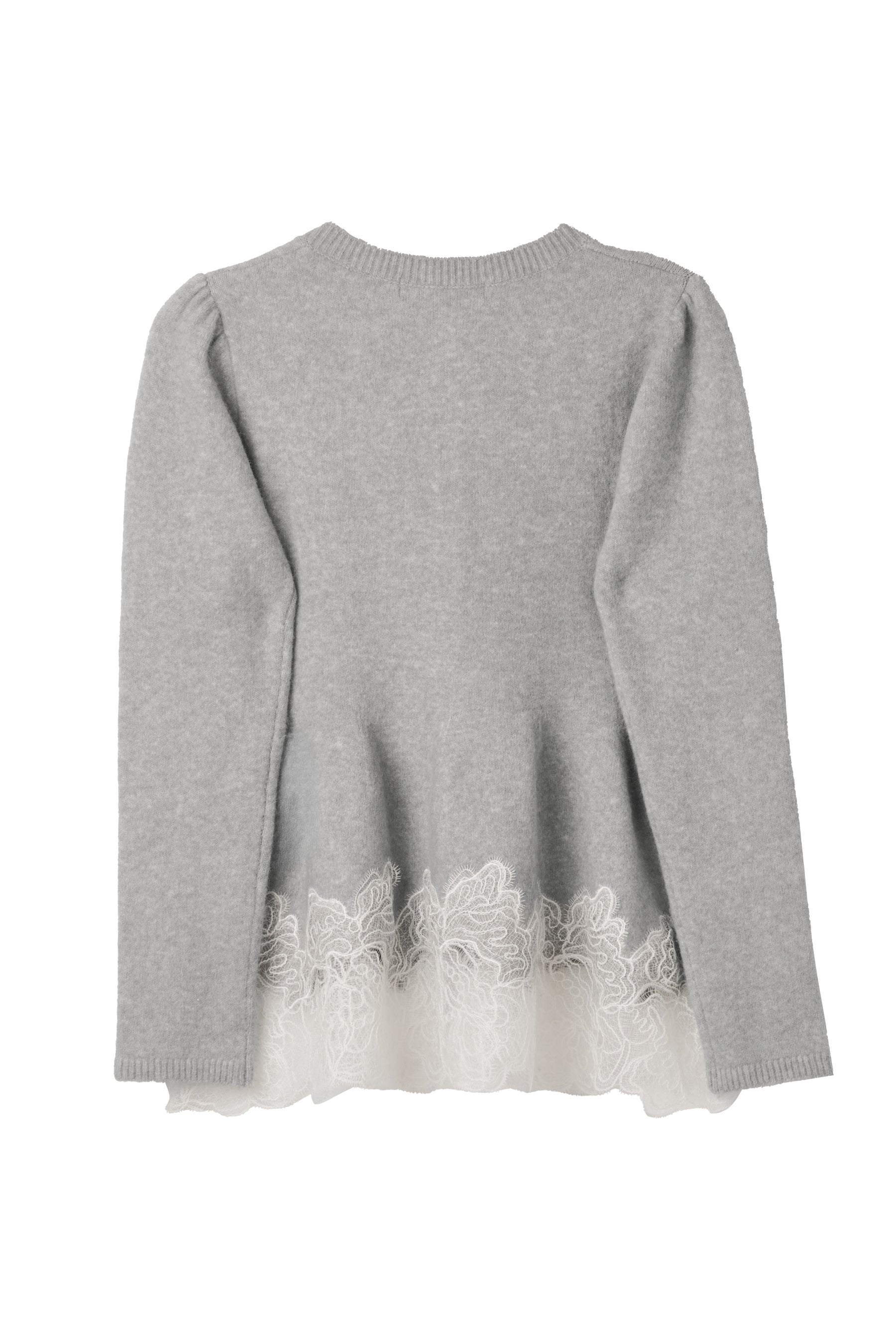 Elin Lace-Hem Cardigan
