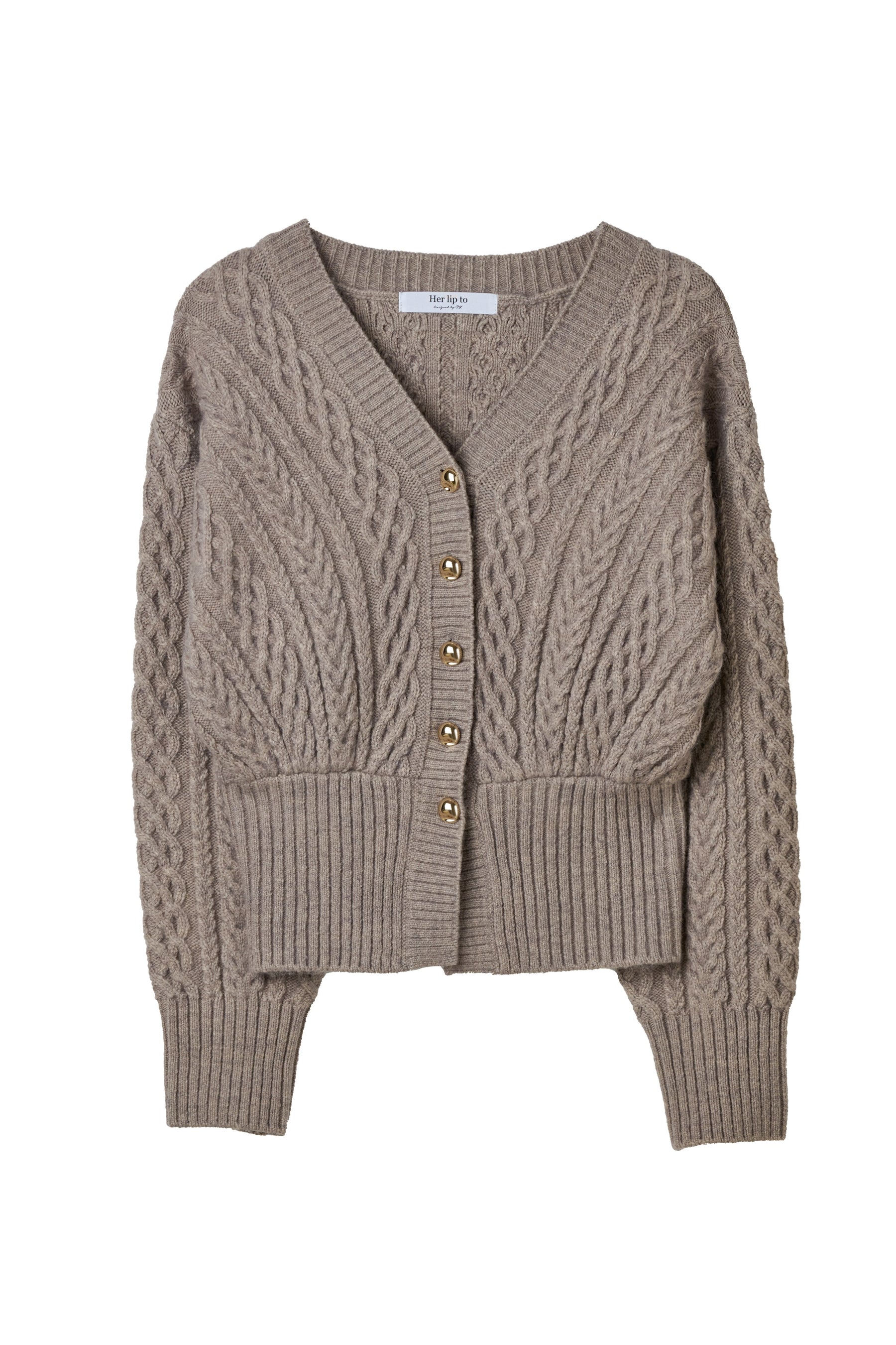 Plume Cable-Knit Cardigan