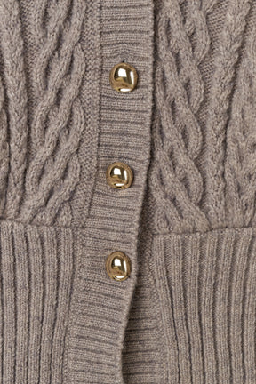 Plume Cable-Knit Cardigan