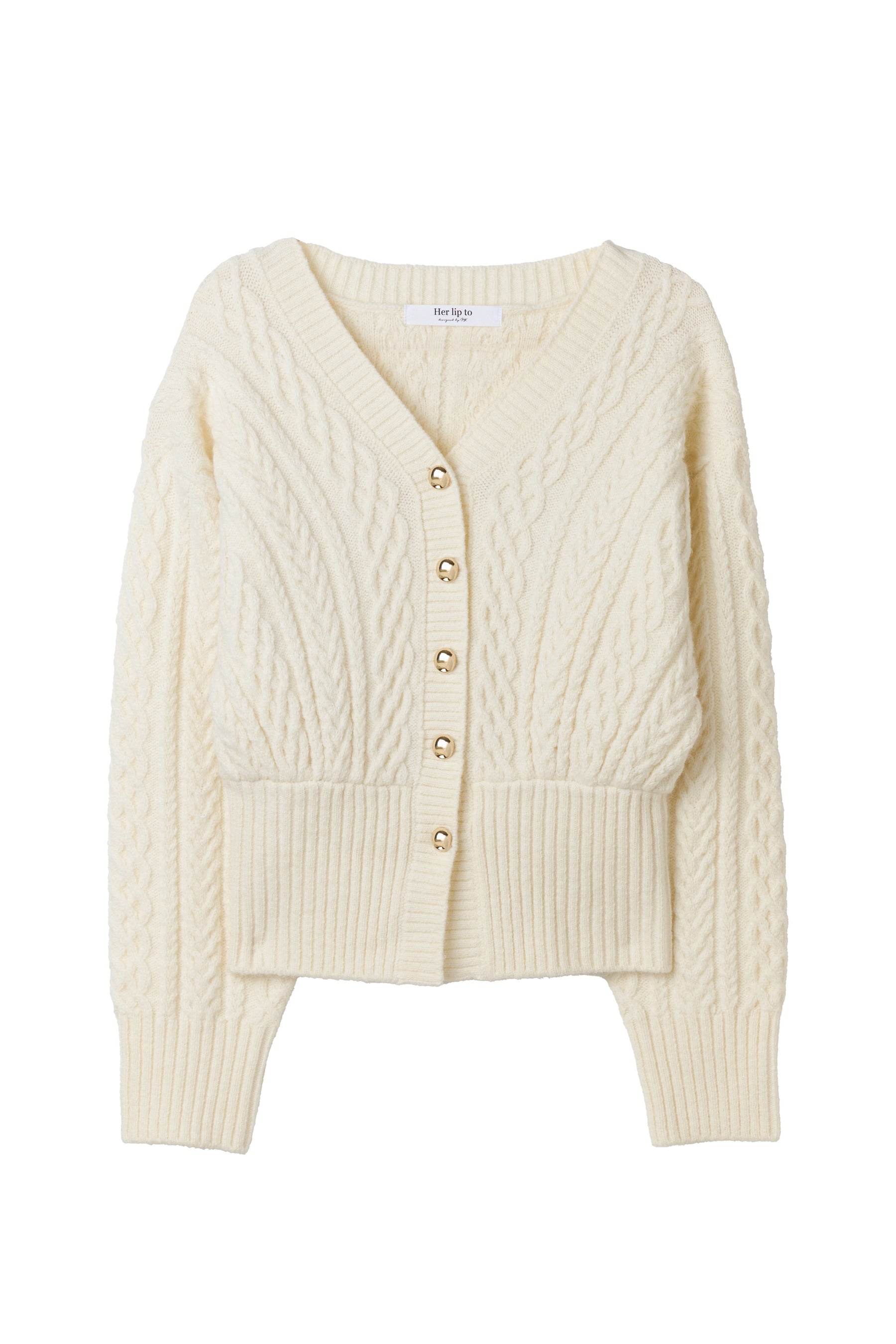 Plume Cable-Knit Cardigan