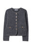 ［Essentia］Gold Emblem Button Knit Jacket