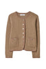 ［Essentia］Gold Emblem Button Knit Jacket