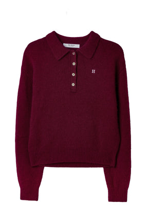 Classic H Logo Knit Polo Top