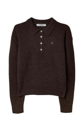 Classic H Logo Knit Polo Top