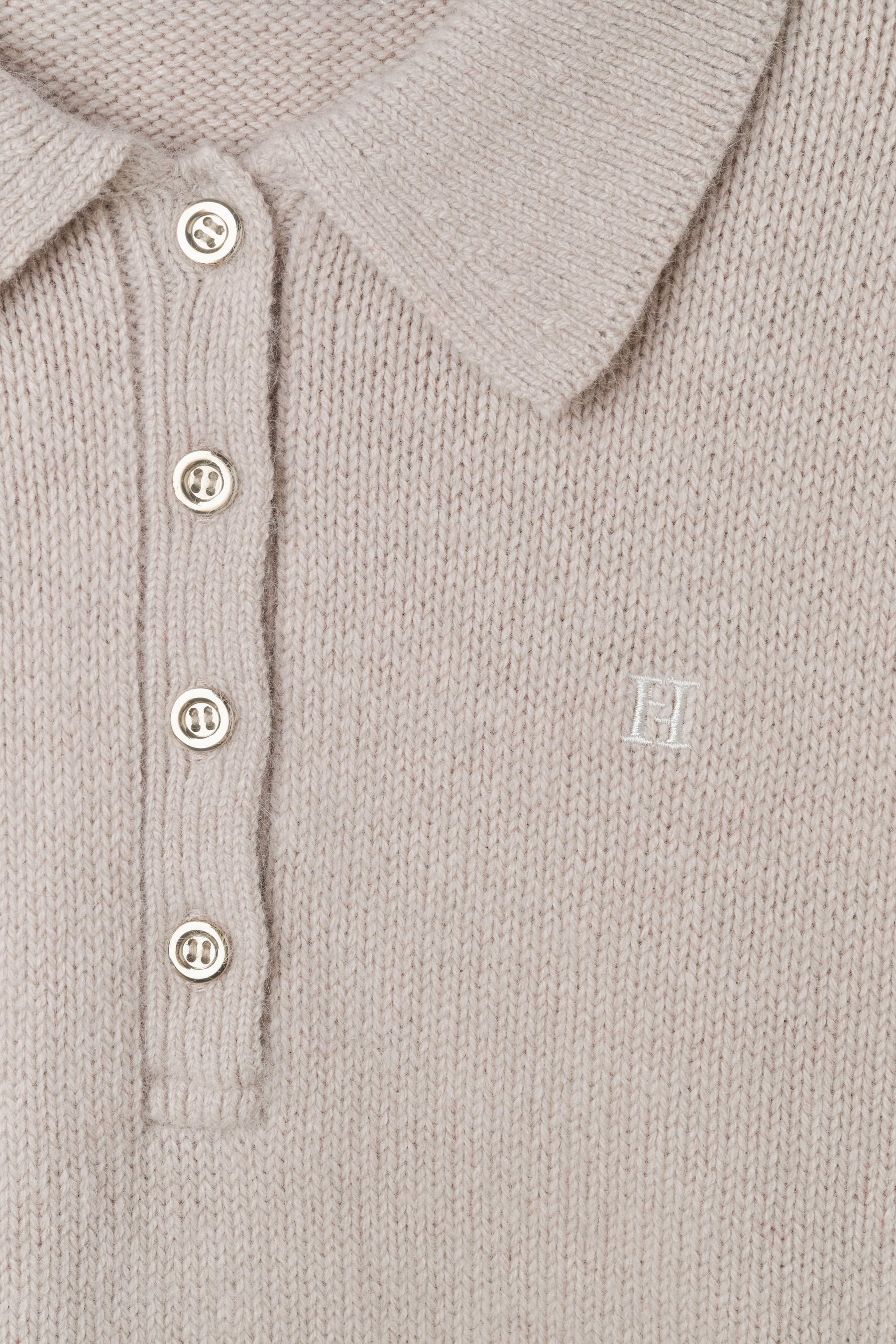 Classic H Logo Knit Polo Top