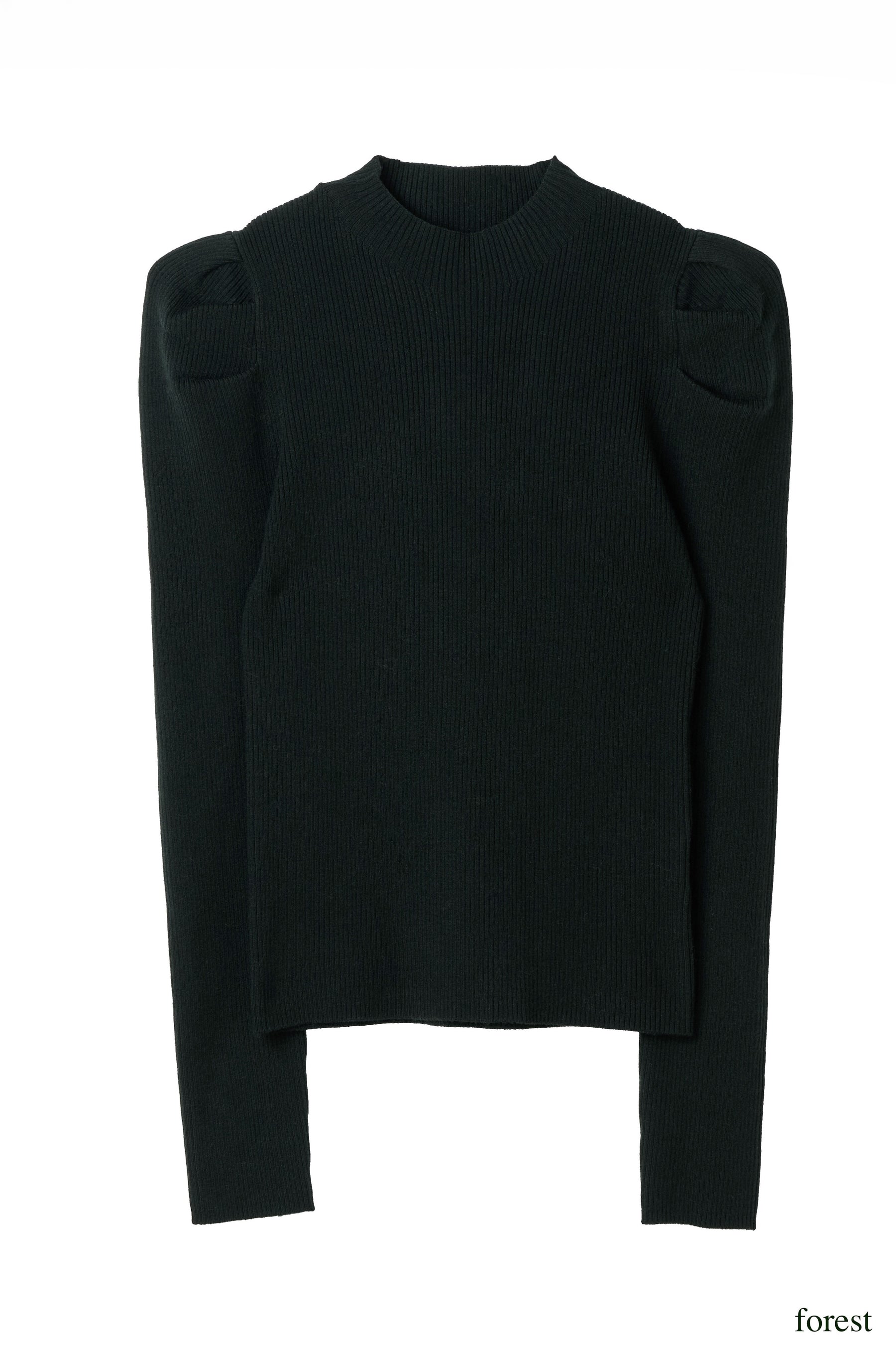 Sculpted Sleeve Rib Knit Top