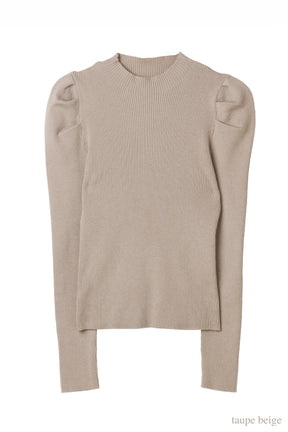 Sculpted Sleeve Rib Knit Top
