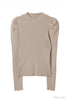 Sculpted Sleeve Rib Knit Top