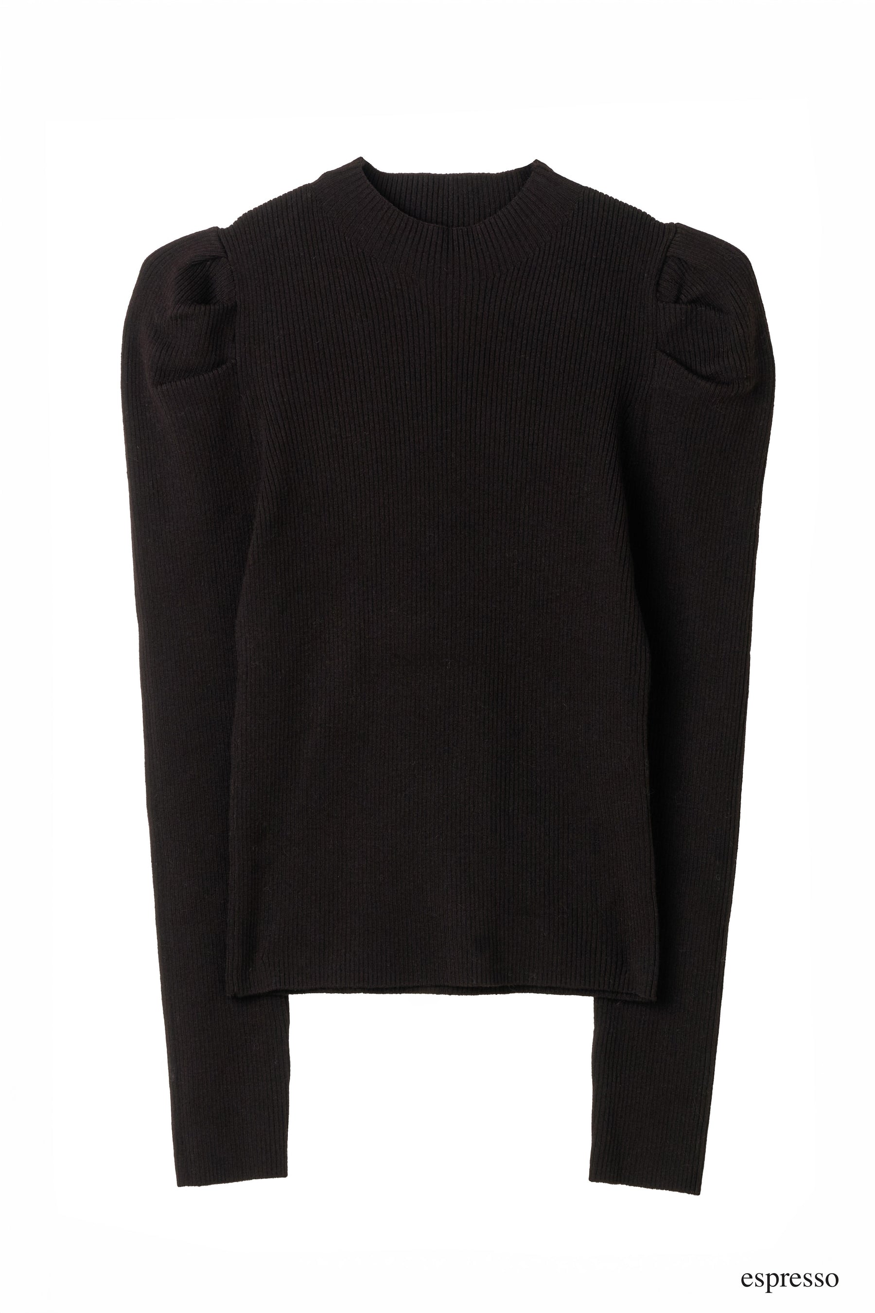 Sculpted Sleeve Rib Knit Top