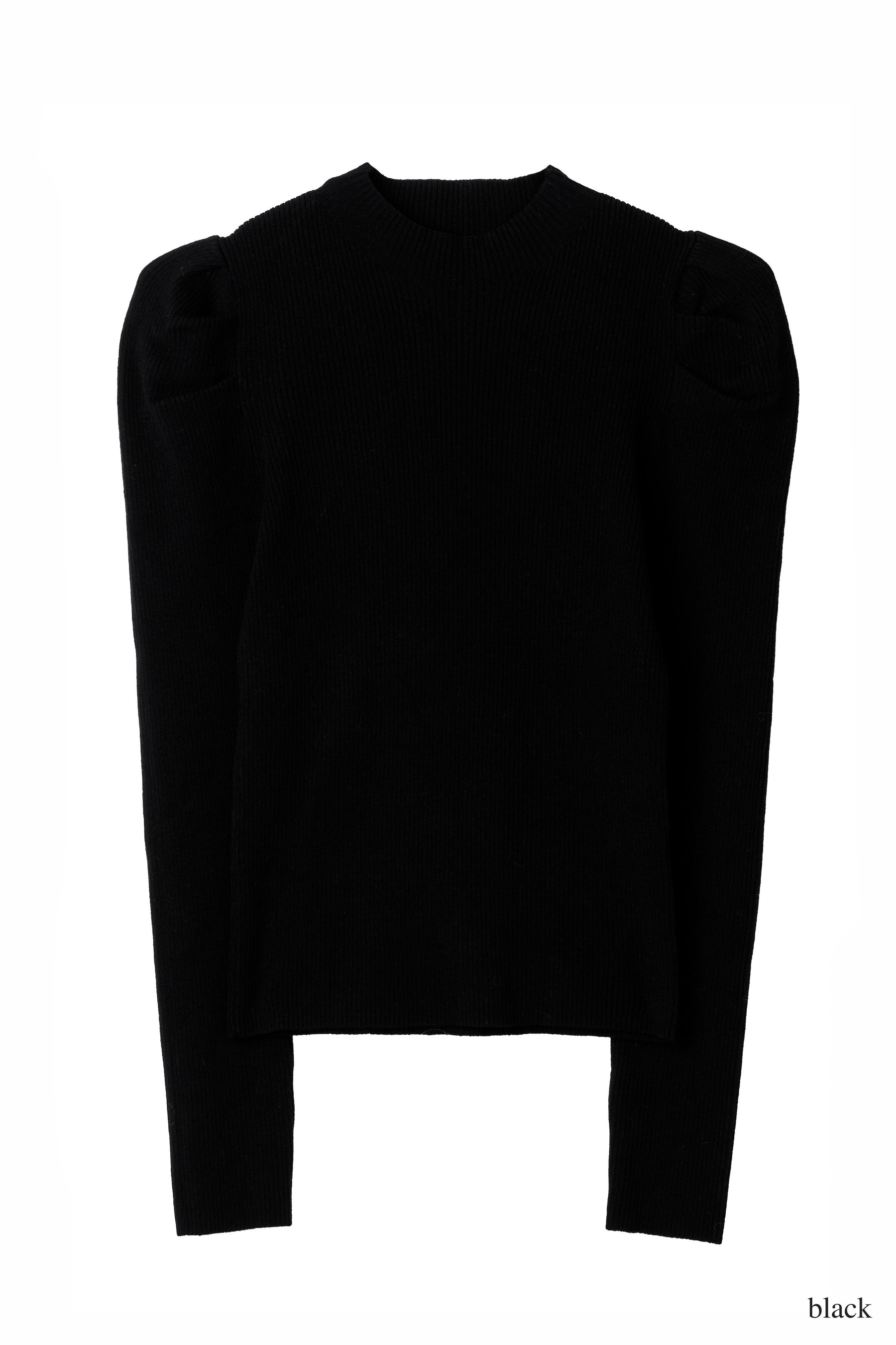 Sculpted Sleeve Rib Knit Top