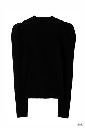 Sculpted Sleeve Rib Knit Top