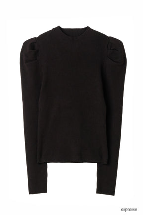 Sculpted Sleeve Rib Knit Top