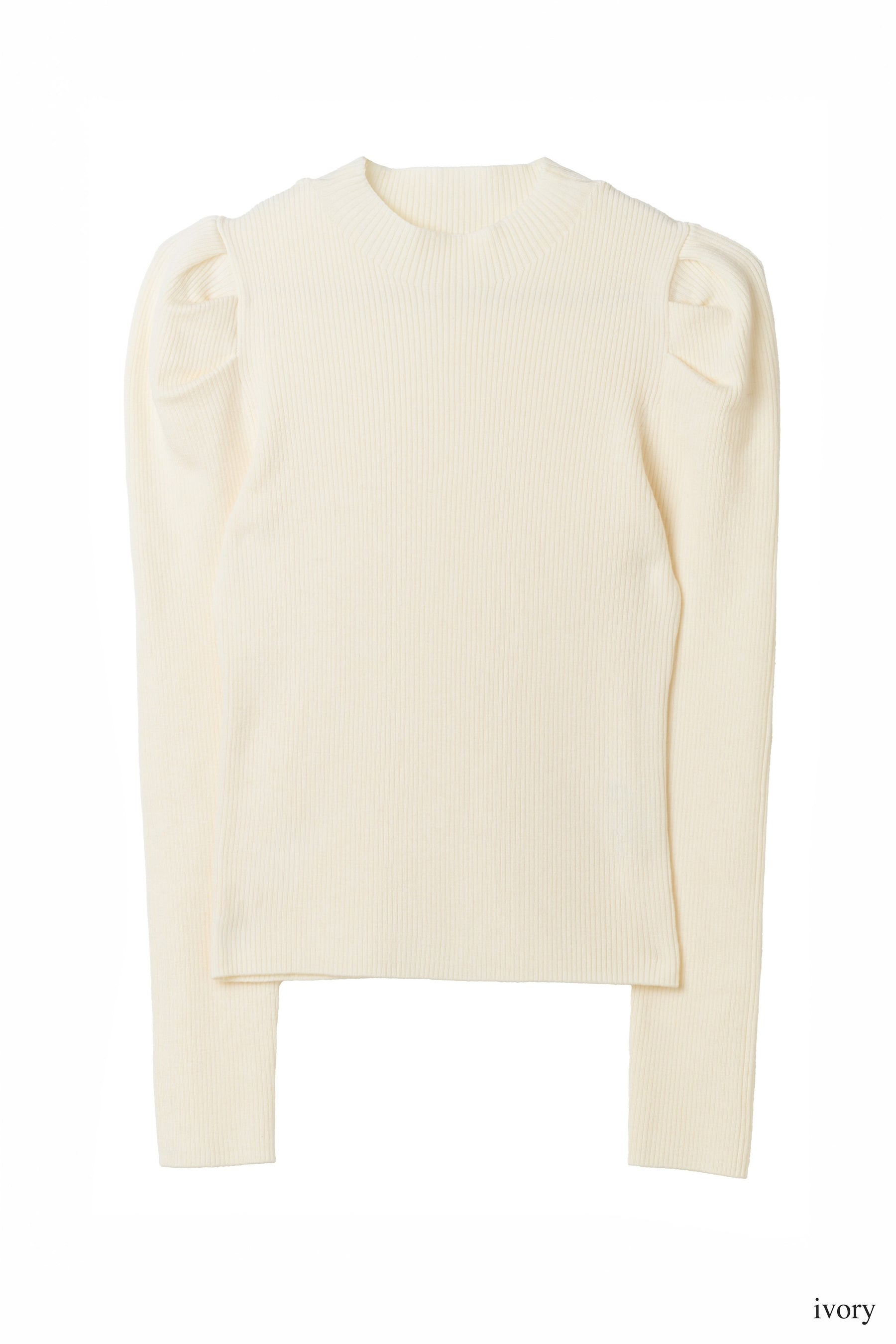 Sculpted Sleeve Rib Knit Top