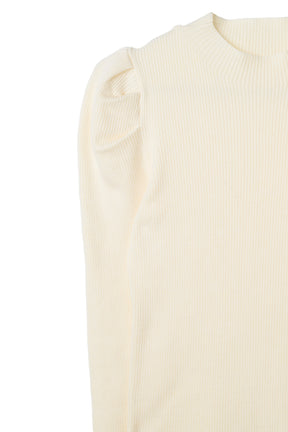 Sculpted Sleeve Rib Knit Top