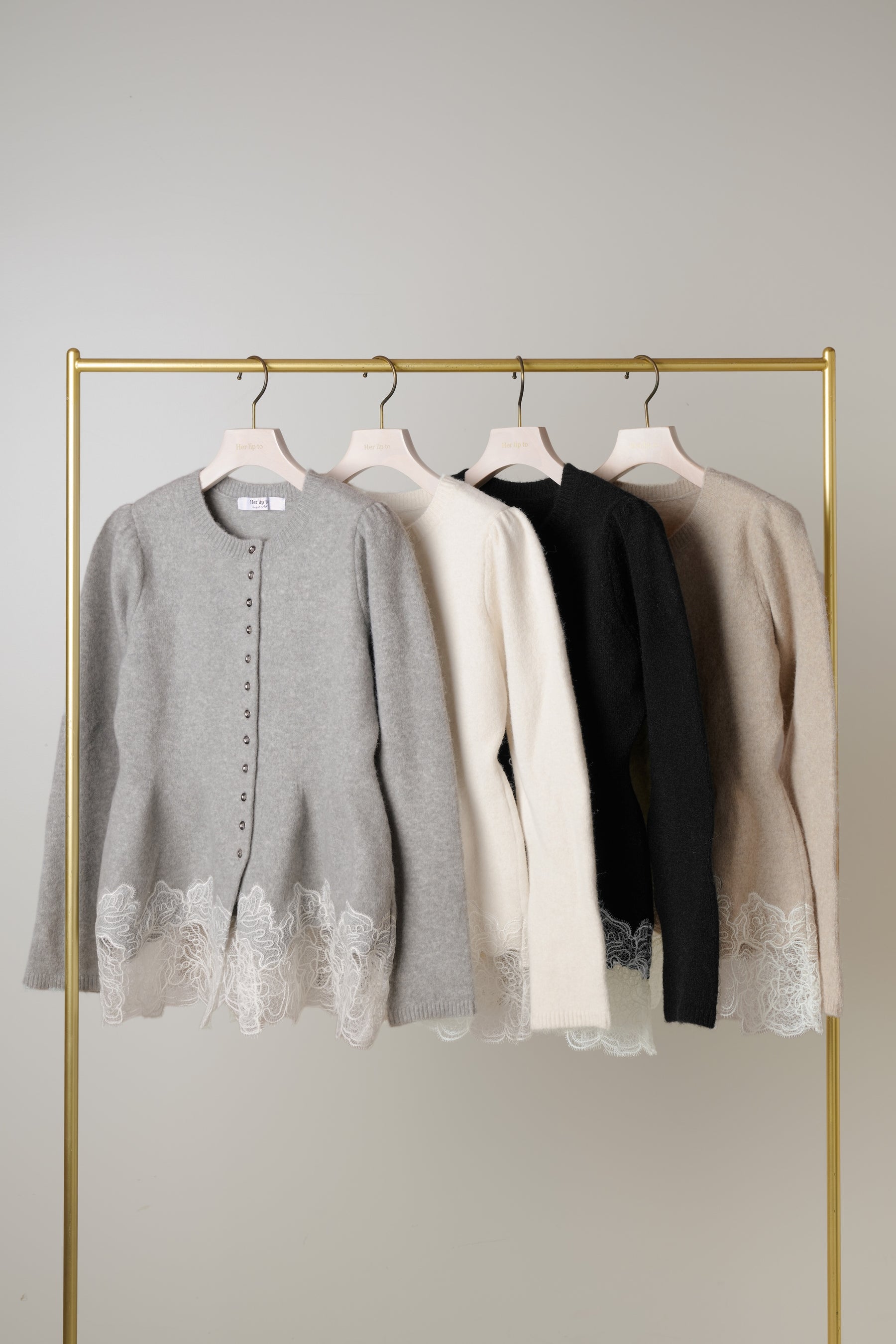 Elin Lace-Hem Cardigan